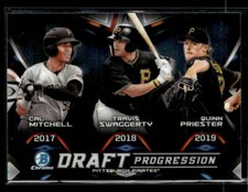2019 Bowman Draft #DPR-PIT Mitchell / Swaggerty / Priester Progression card