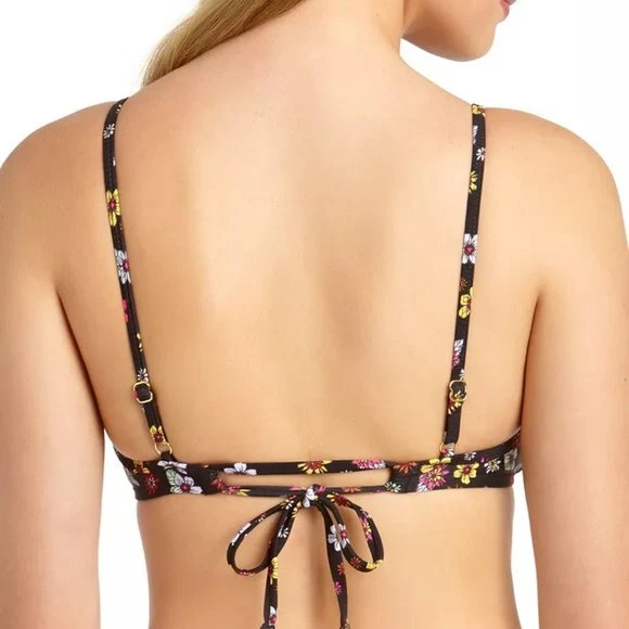 California волны цветочный волан бикини верхний черный S L XL маленький большой D/DD новый с Ярлыками - Изображение 2 из 2