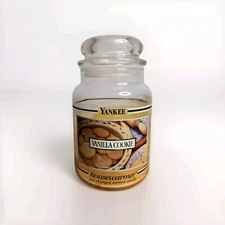 Used Yankee Candle Housewarmer Vanilla Cookie 22 oz Jar RETIRED Black Band Label