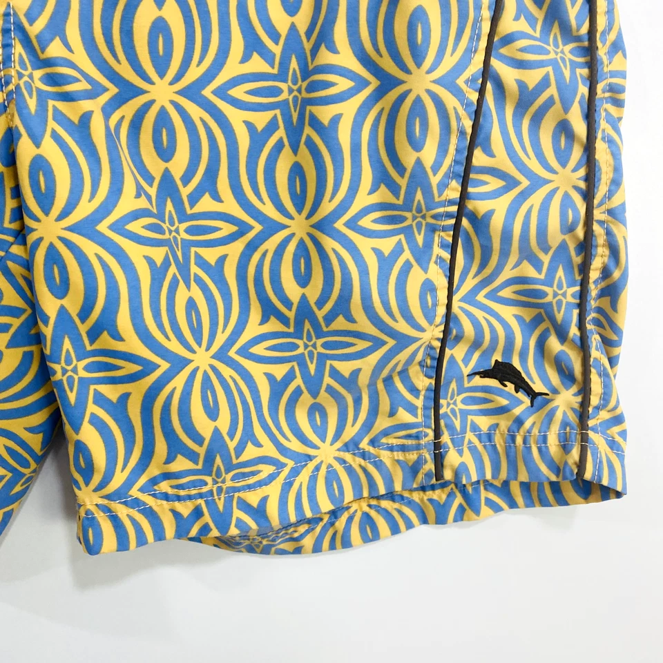 Bañador Tommy Bahama Relax Hombre Mediano 34W Azul Amarillo Cintura Elástica Foto 2 de 4