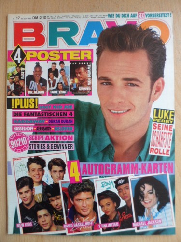 BRAVO 17 - 22.4. 1993 (1) Luke Perry Van Damme Fanta 4 Duran Duran Almsick 90210 - 第 1/9 張圖片