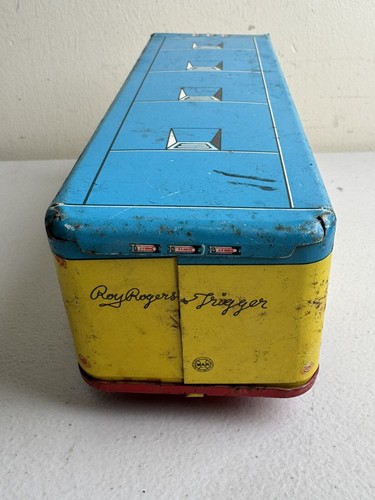 Vintage Marx Roy Rogers Trigger Tin Litho Trailer Only Sell As Is!!! - Picture 6 of 10
