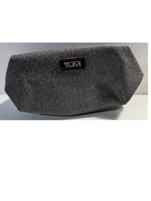 TUMI for Delta Mini Case Zip Small Toiletries Cosmetic Travel Bag 7'' X 3.5'' Grey