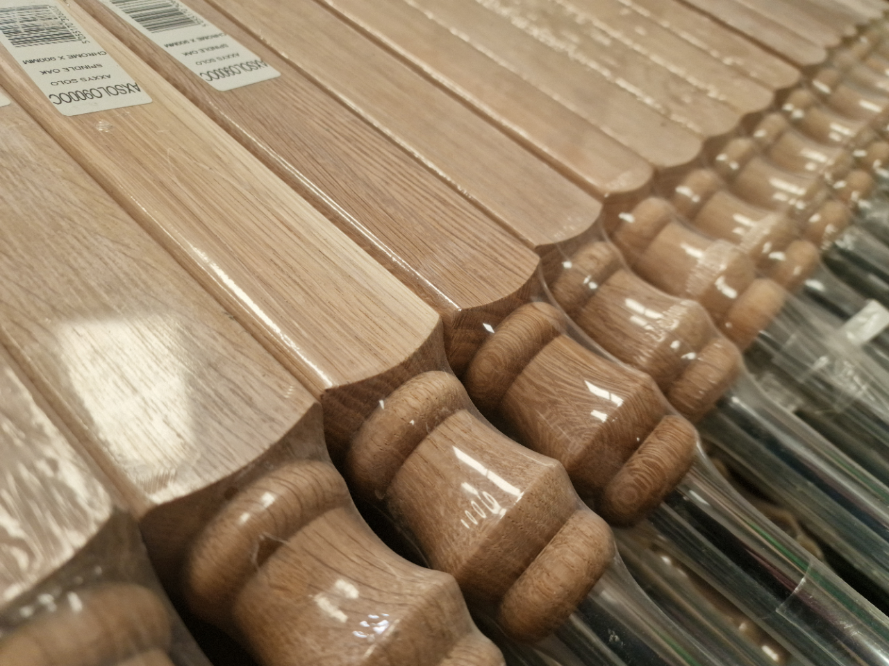 Cheshire Solo Chrome Stair Spindles Oak Timber 41mm 900mm eBay