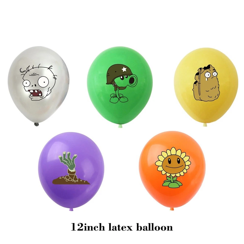 Plants vs Zombies Balloon Video Game Gaming Birthday Party Decoration 12" 10pcs — 第 3/4 张图片
