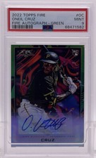 2022 Topps Fire - Fire Autographs Oneil Cruz #FA-OC Green /75 (AU