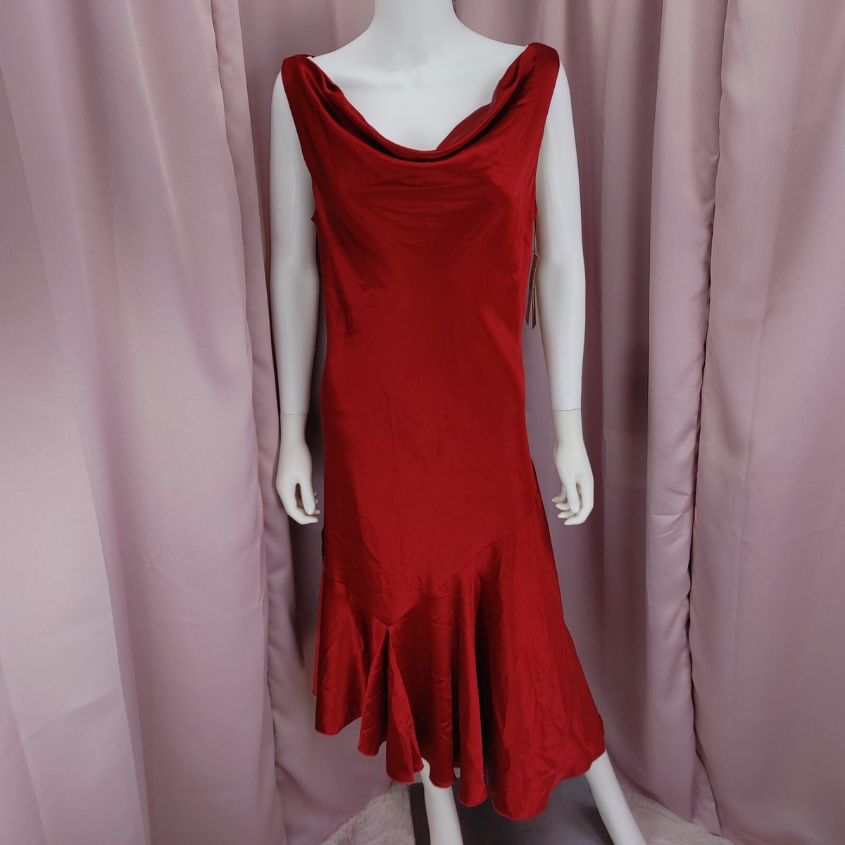strapless open back dress Red Sequin Holiday Dress – Prom Gown with Slit & Lace-Up Back main image 0