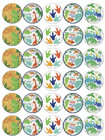 Dinosaur Theme Cupcake Toppers Edible Wafer Paper Fairy Cake Toppers