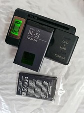 BL-5J NOKIA Battery LCD Charger for Lumia 520 530 525 X1-01 5230 5233 5235 580