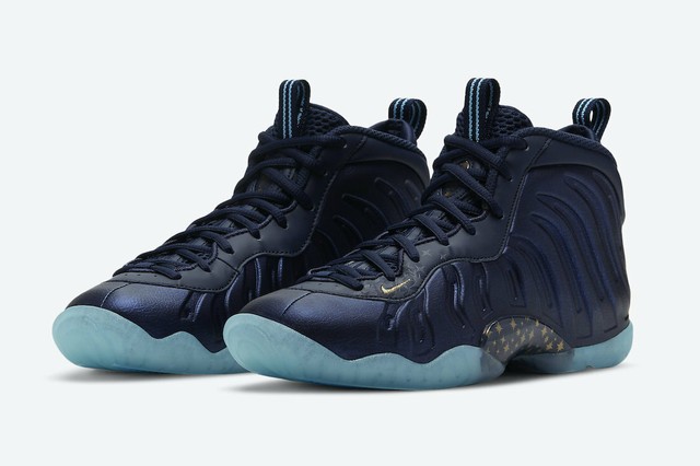 nike little posite one black and gold