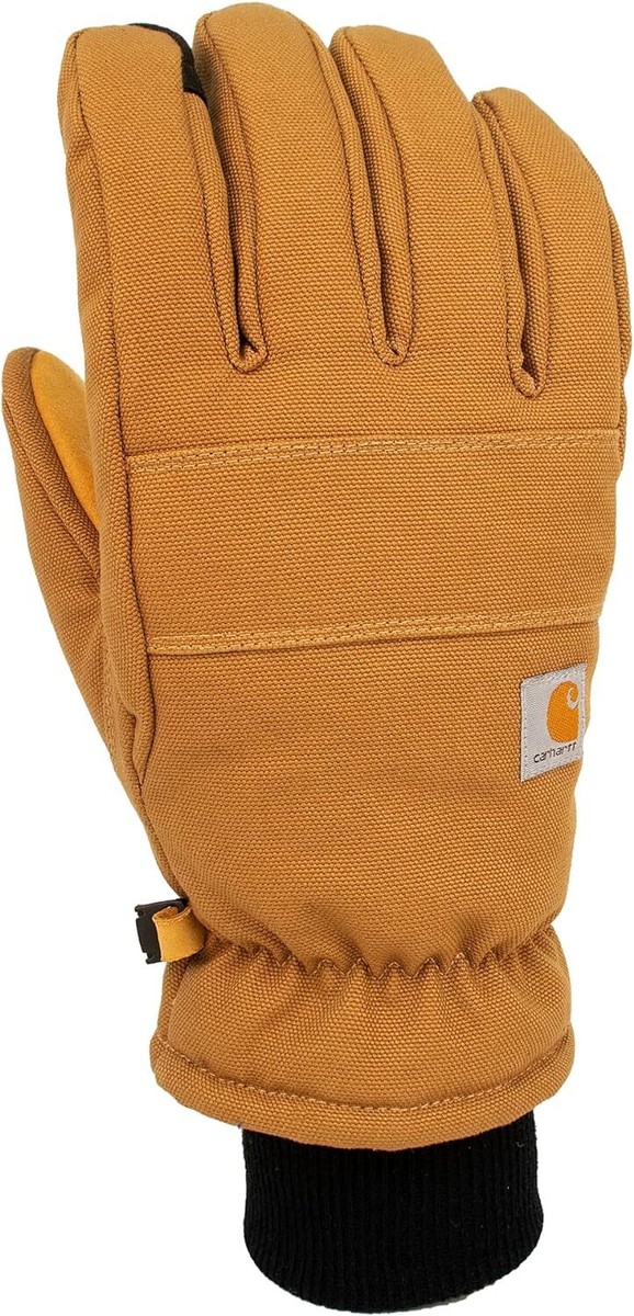Carhartt Men's Insulated Duck/Synthetic Leather Knit Cuff Gloves
