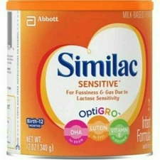 Similac Formula 12.5 oz Sensitive Infant Powder with Iron Exp 10/1/2025 New Seal