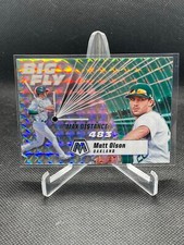 2021 Panini Mosaic Big Fly Prizm #BF11 MATT OLSON Oakland Athletics Silver