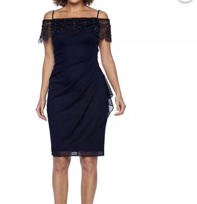 Dj- Jaz Embellished Navy Blue Dress Size 6 New | eBay