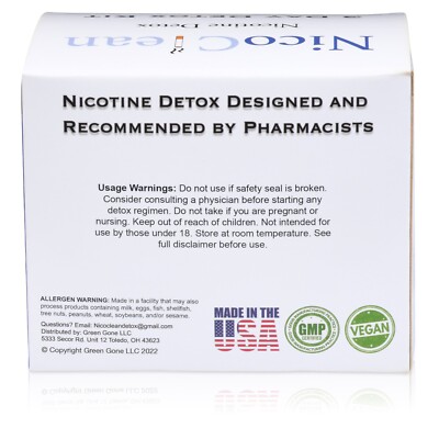 NicoClean 3 Day Detox Kit ELIMINATE NICOTINE METABOLITES EXP. 7/31