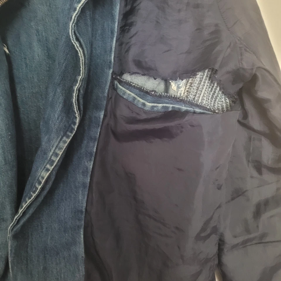 罕见 Pierre Balmain Moto 自行车蓝色牛仔夹克 $1,920 36 / 50 / 大号 — 第 4/4 张图片