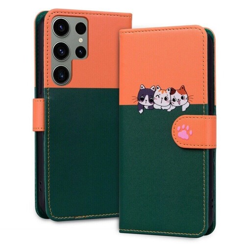 For Samsung S25 S24 FE S23 S22 S21 S20 Ultra Plus Leather Wallet Case Flip Cover - Picture 36 of 61