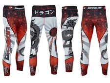 Dragon MMA Gear Yoga Fitness BJJ Leggings Gym Workout Fight Training Spats