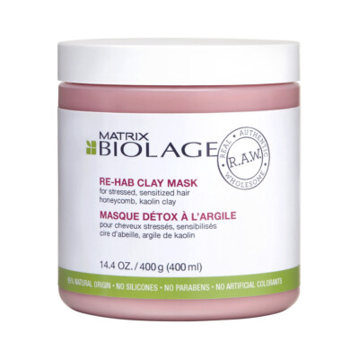Matrix Biolage Raw Re-Hab Clay Mask Stressed Sensitized Hair 14.4oz 400ml