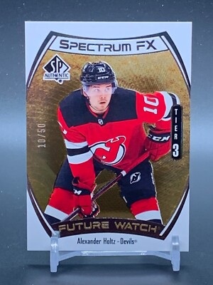 2021-22 SP Authentic Spectrum Fx Future Watch Gold S-92 ALEXANDER HOLTZ RC 10/50