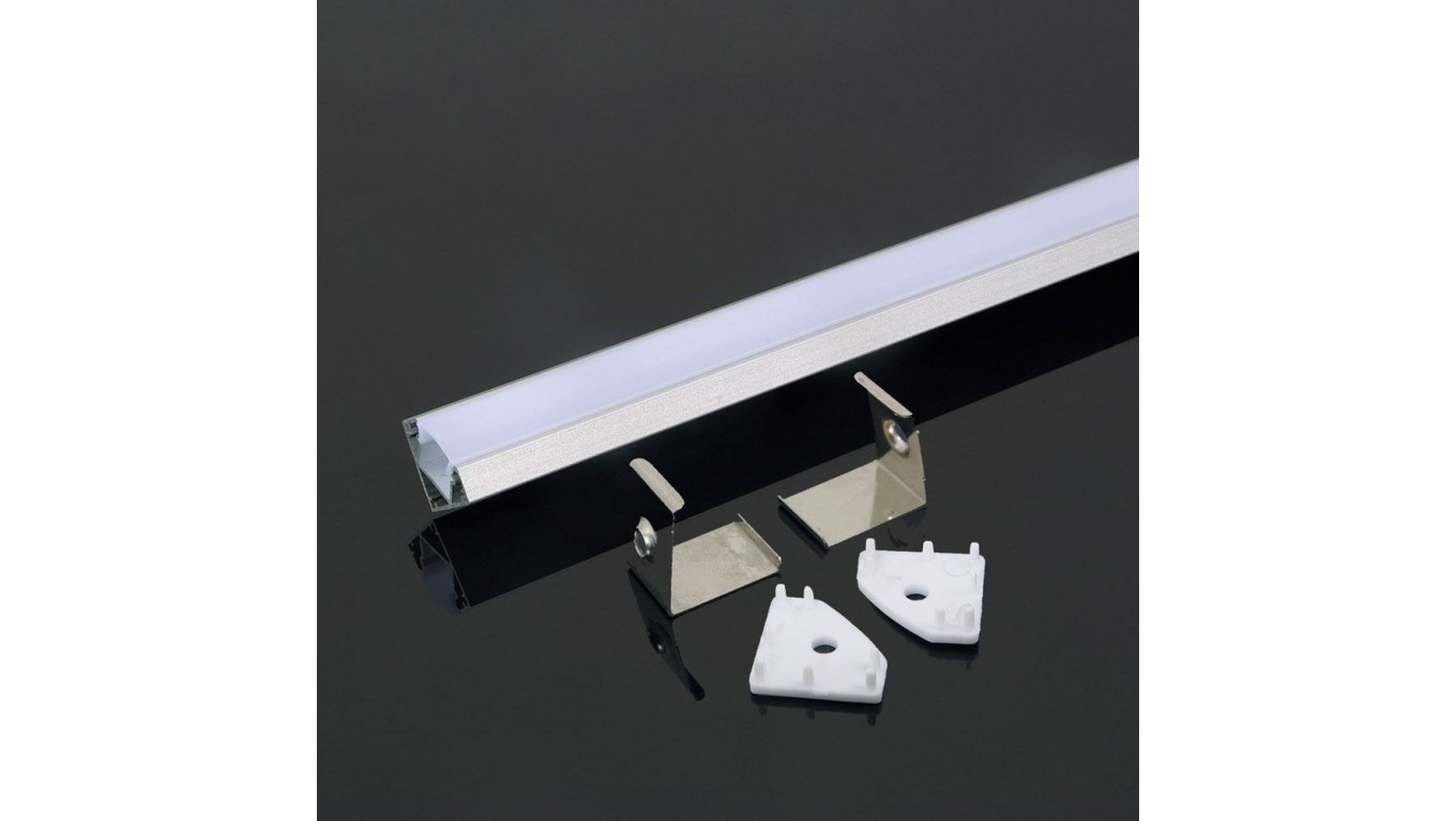 Aluminium angle profile white for LED strips 12mm 3364