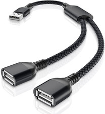 Basesailor USB Splitter 1 in 2 Out 3.3FT,USBA Male to Double Female Y Cable Exte