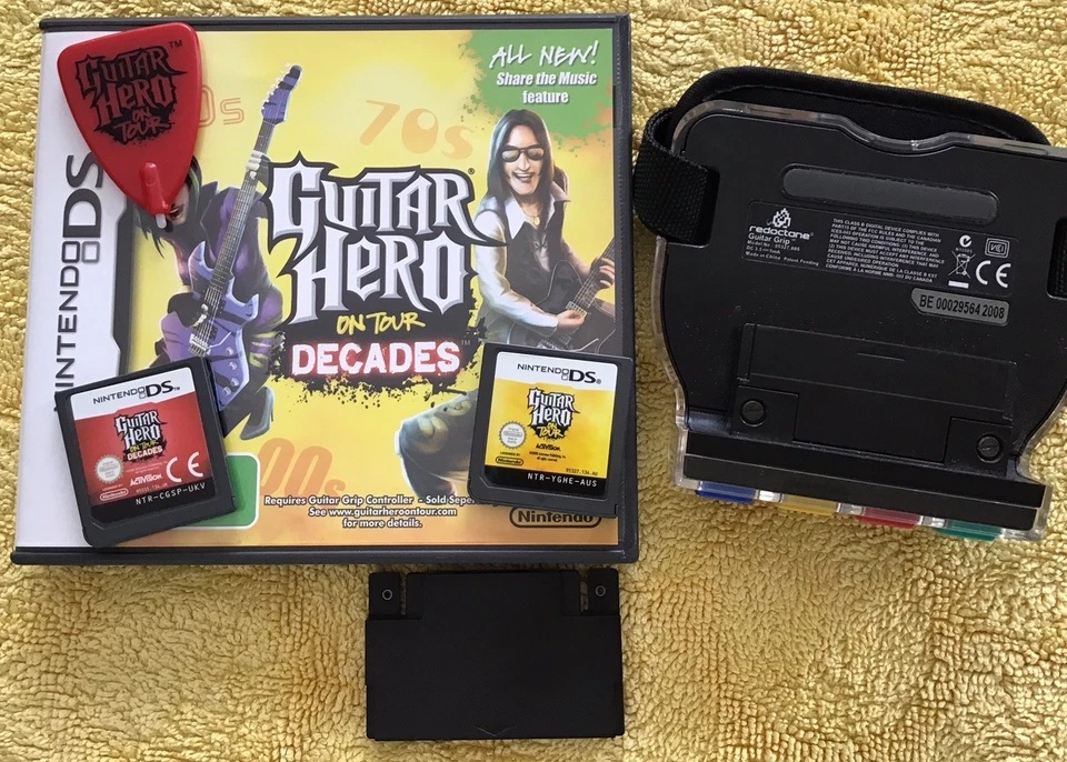 NINTENDO DS LITE GUITAR HERO CONSOLE BUNDLE WITH 6 GAMES - image 2 of 4