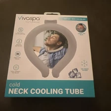 Vivaspa neck cooling tube - wearable and reusable ice neck cooler wraps, New
