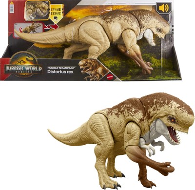 Jurassic World Rebirth Distortus Rex Drex Action Figure Rumble N  Rampage 22'' -