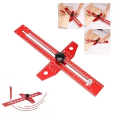 16 Inch Woodworking Scriber Marking Line Ruler, Aluminum Alloy T Square 