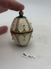Kleines Ei Emaille Metall mit Schmucksteinen Deko Ei Schmuckschatulle Geschenkbox