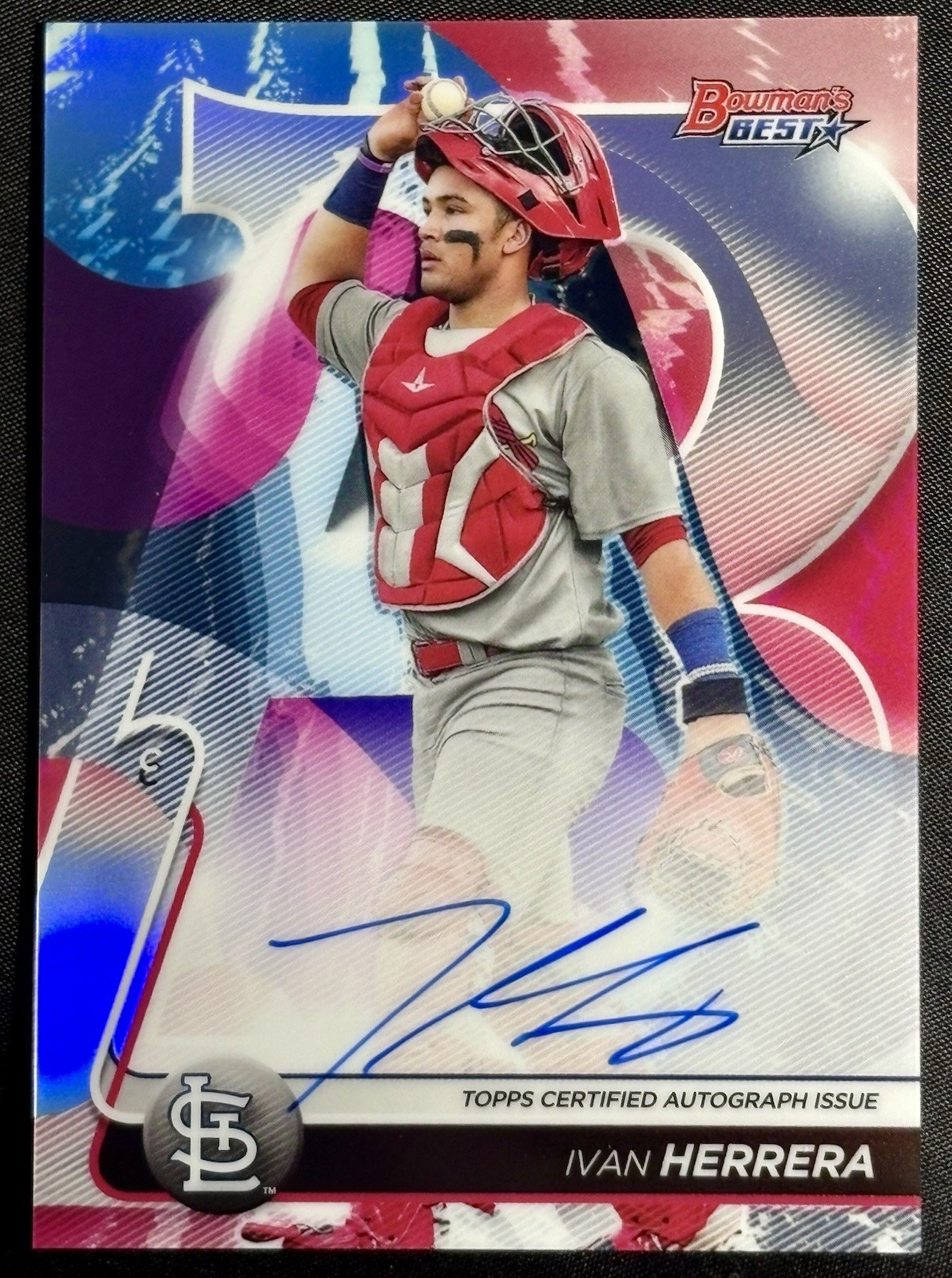 2020 Bowman’s Best of 2020 Refractor Auto Ivan Herrera B20-IH Cardinals