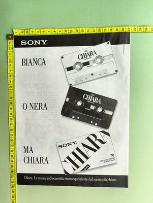 SONY Klare Audio Kassette Clipping Werbung Anzeigen Magazine