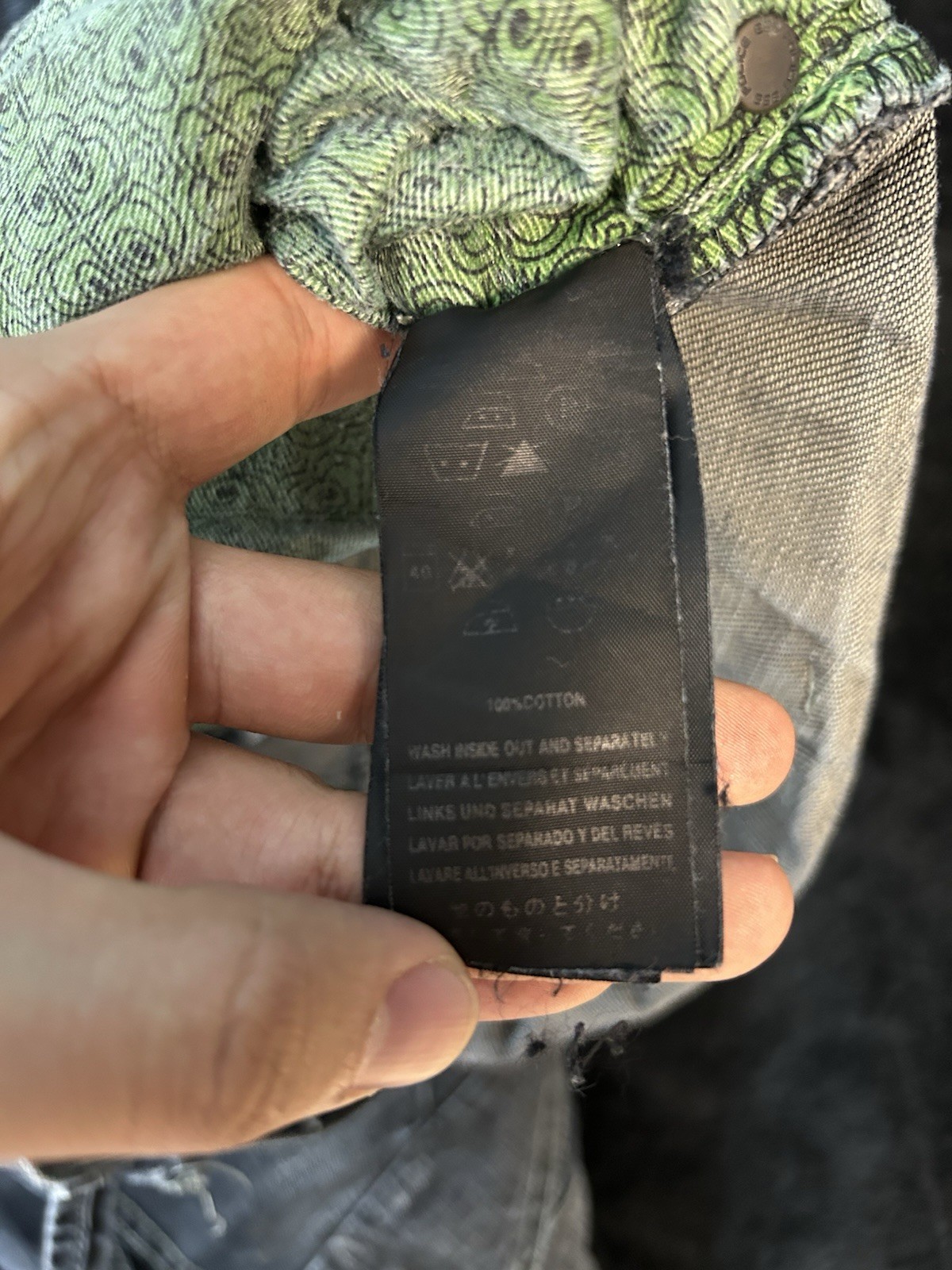 883 Police Men’s Jeans Embroidery Black Jeans Size 32x32 Rare Strap Extra Pocket