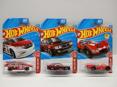 2026 Hot Wheels Red Edition Honda Odyssey Mazda RX-3 Maserati Tipo 61 *Set of 3