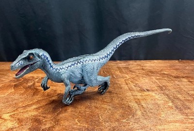 Jurassic Velociraptor Raptor Blue Figure Toy 15'' Moving Jaw