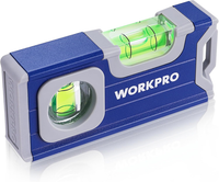 Workpro Magnetische Wasserwaage 115 Mm, Mini Wasserwaage | Mit 2 Libellen 90°/18