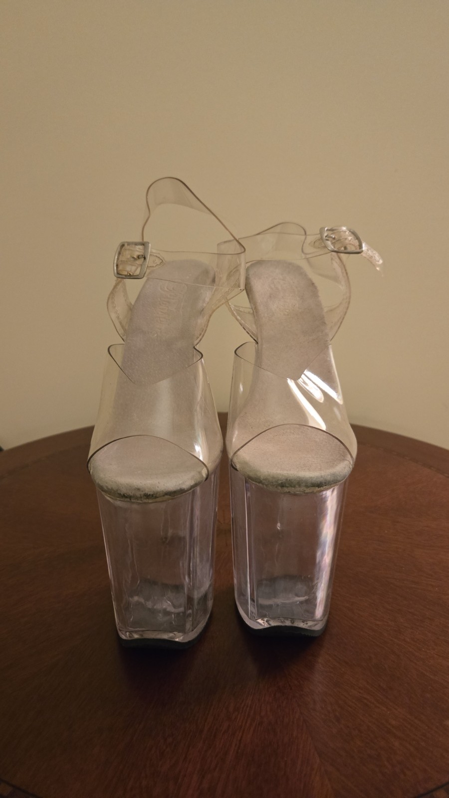 8" Clear Jumbo Stack Platform Stripper High Heels… - image 5