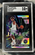 2020-21 Panini Prizm Anthony Edwards #1 Silver Instant Impact RC SGC 10 GEM MT