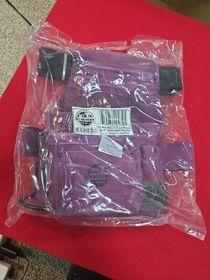 Graintex 10 Pocket Nail Tool Pouch Purple Suede Leather + 2'' Webbing Belt Hammer