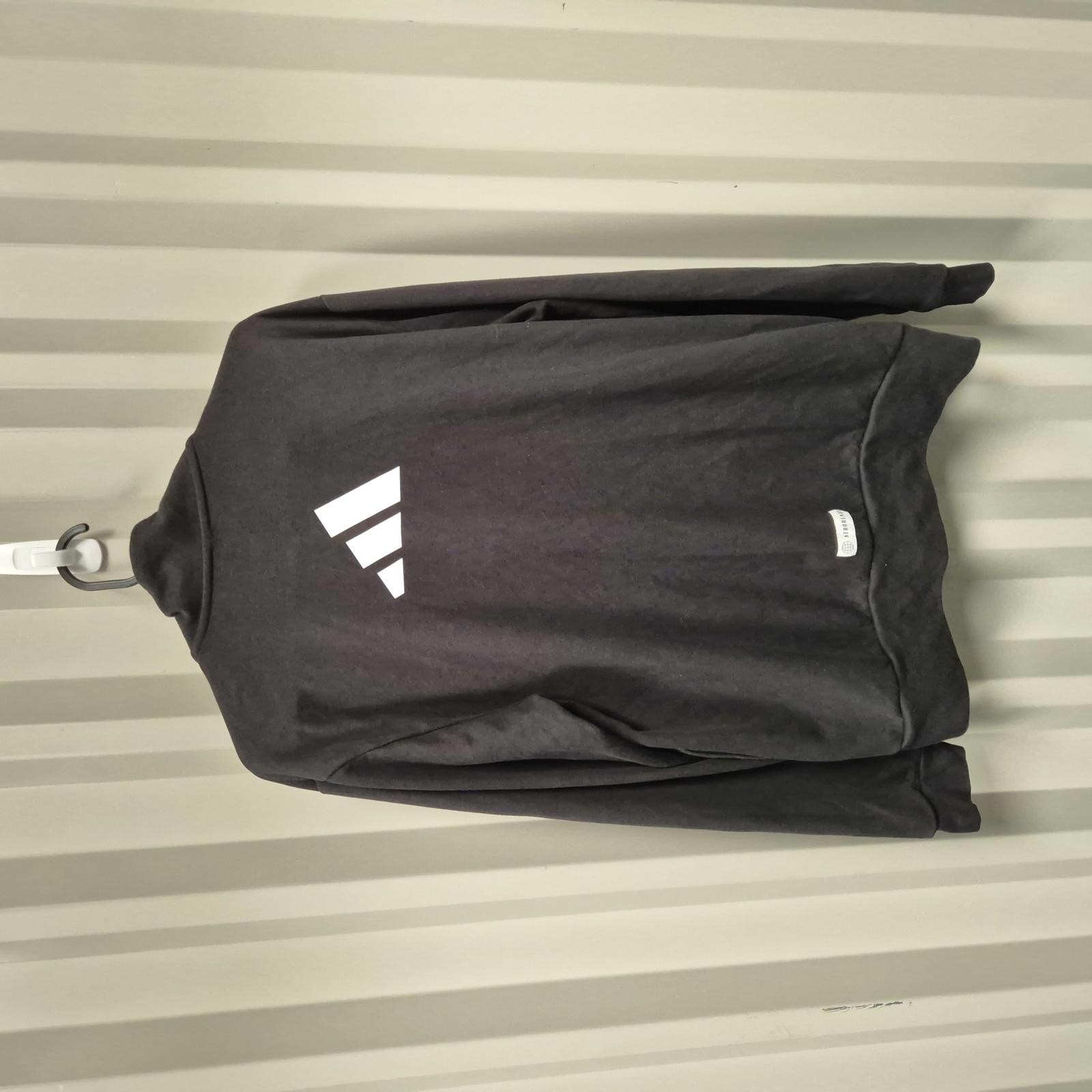 Adidas Jacket Mens Large Black Sweater Aeroready Sweatshirt Track image 7