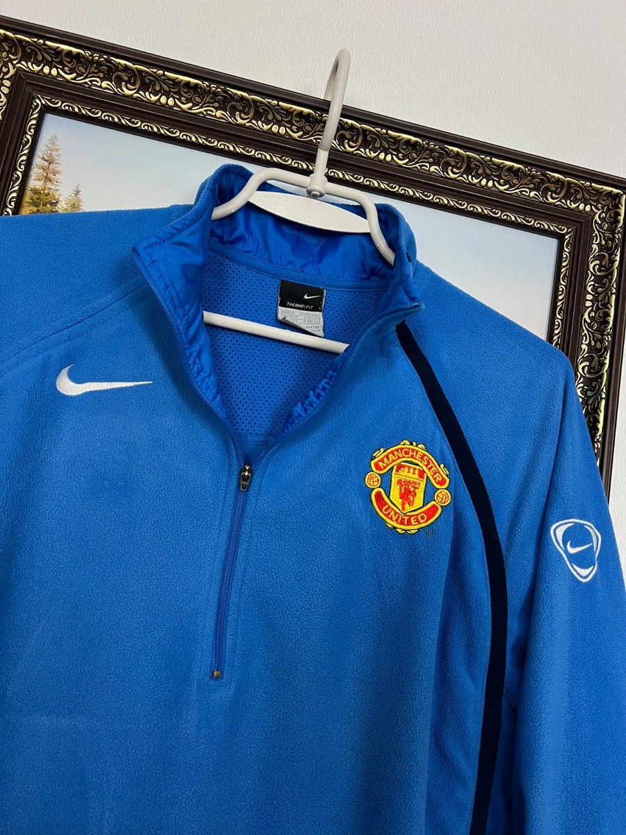 Vintage Nike Manchester United Fleece Train Football Track Top
