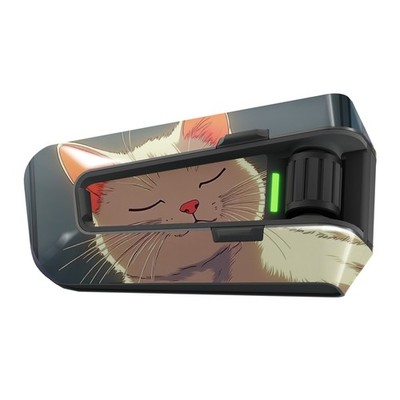 For Cardo Packtalk Edge Device Protection Decal Sticker 1pc White Cat