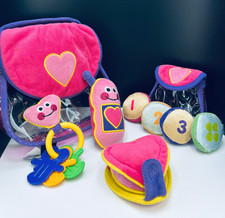 Melissa Doug Pretty Purse Complete Soft Toddler Toy Coins Keys Phone Compact