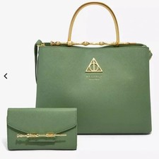 Loungefly Harry Potter Elder Wand Sage Handbag  Wallet Set - Exclusives
