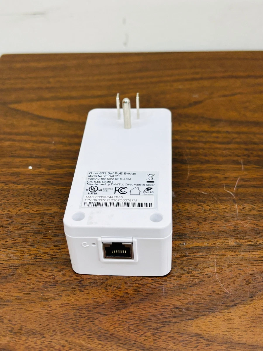 UPS puente PoE Vivint Zinwell PLS-8171 G.hn 802.3af envío rápido