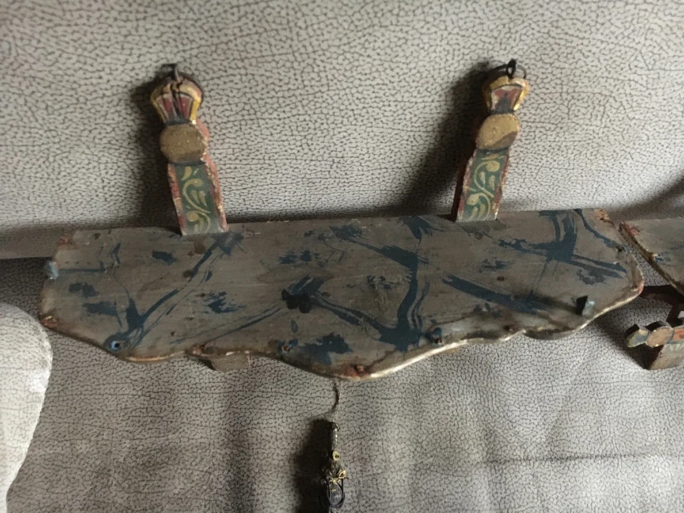 PAIRE ANCIENNE ETAGERE HONGRIE 1900 ART POPULAIRE - Photo 3/4