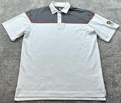 FootJoy Shirt Mens XL White Gray Bear's Best Las Vegas Golf Polo Performance