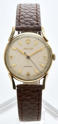 Rolex Precision Swiss 9K Solid Gold 1956 Honeycomb Dial Gents