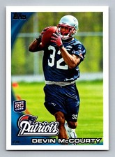 2010 Topps #295 DEVIN McCOURTY - New England Patriots Rookie Card. rookie card picture